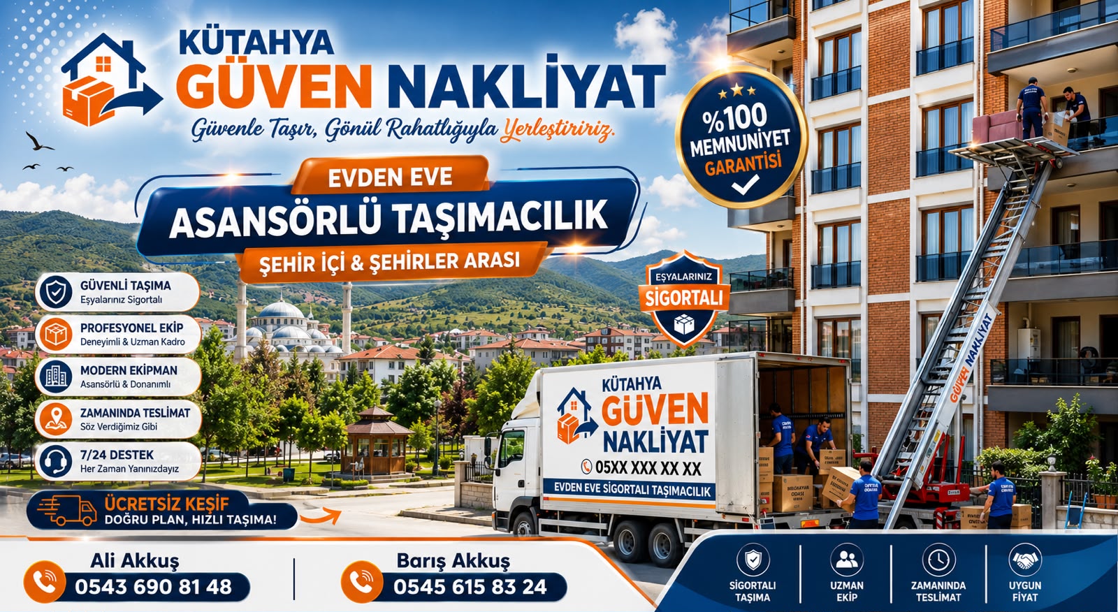 Profesyonel nakliyat ekibi